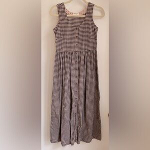 Bombay Paisley Grey and Pink Gingham Cotton Button-up dress Size XS